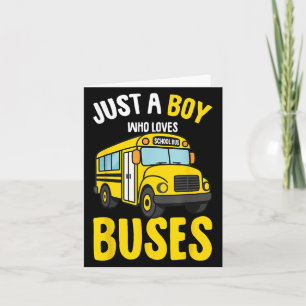 Nur ein Junge, der Lieben Busfahrer in der Schule Karte