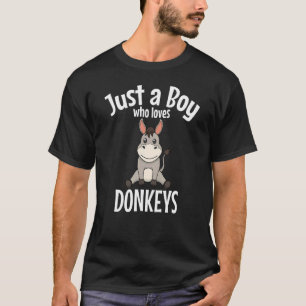 Nur ein Junge, der Lieben Donkeys Mule Heart Zoo T T-Shirt