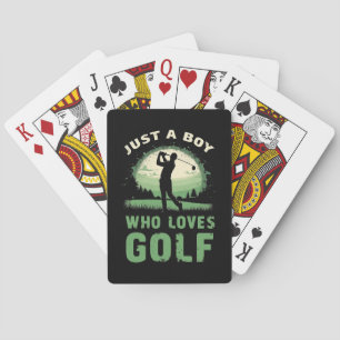 Nur ein Junge, der Lieben Golf Club Golfer Golfspi Spielkarten