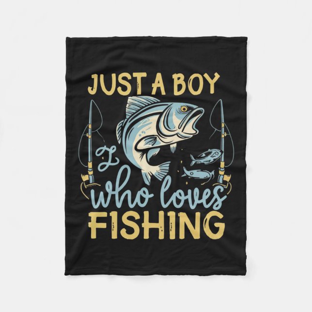Nur ein Junge, der Lieben hat, Angler's Delight Ca Fleecedecke (Vorderseite)