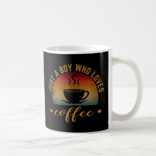 NUR EIN JUNGE, DER LIEBEN KAFFEE. KAFFEETASSE