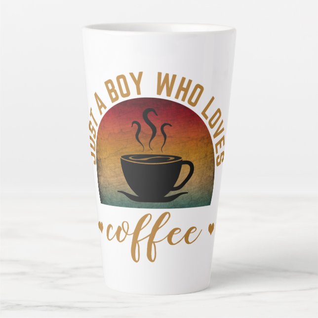NUR EIN JUNGE, DER LIEBEN KAFFEE. MILCHTASSE (Vorderseite)