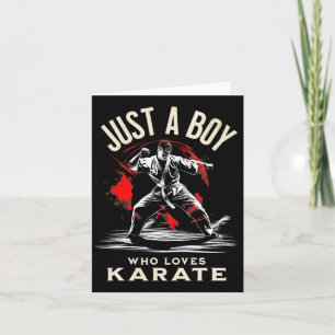 Nur ein Junge, der Lieben Karate - dynamische Kamp Karte