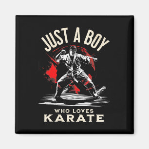 Nur ein Junge, der Lieben Karate - dynamische Kamp Magnet