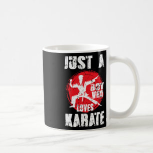 Nur ein Junge, der Lieben Karate Funny Sprichwort Kaffeetasse