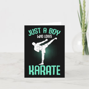 Nur ein Junge, der Lieben Karate Kinder Jungs Kara Karte