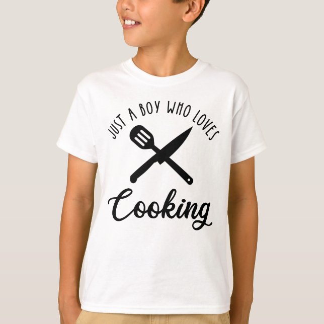 Nur ein Junge, der Lieben kocht T-Shirt (Vorderseite)