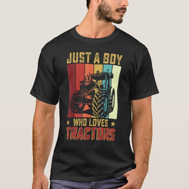 Nur ein Junge, der Lieben Lehrer Bauer Farm Kids J T-Shirt (Vorderseite)
