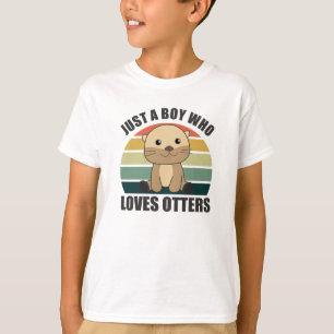 Nur ein Junge, der Lieben Liebe isst - Sweet Otter T-Shirt
