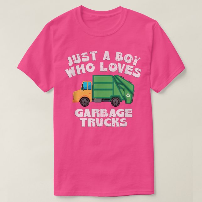 Nur ein Junge, der Lieben Müll LKWs Jungs Kinder J T-Shirt (Design vorne)