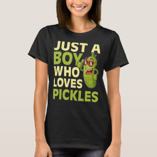 Nur ein Junge, der Lieben Pickles Jar Pickle Cucum T-Shirt