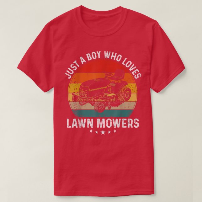 Nur ein Junge, der Lieben Rasenmäher Rasenmäher So T-Shirt (Design vorne)