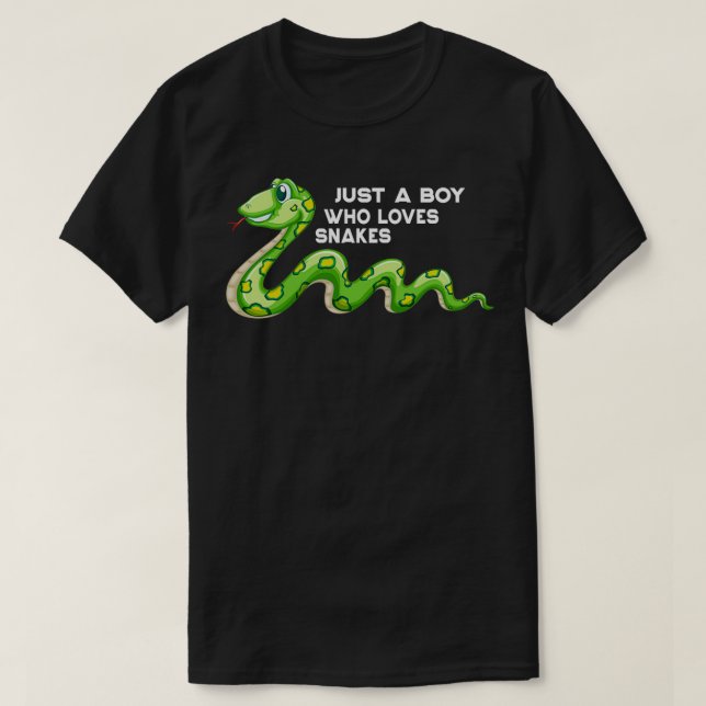 Nur ein Junge, der Lieben Schlangen Schlangen Schl T-Shirt (Design vorne)