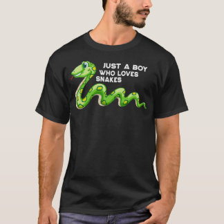 Nur ein Junge, der Lieben Schlangen Schlangen Schl T-Shirt
