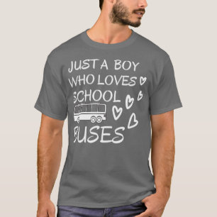 Nur ein Junge, der Lieben Schulbusse am besten für T-Shirt