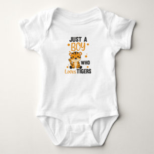 Nur ein Junge, der Lieben Tiger süße Tiere Tiger Baby Strampler