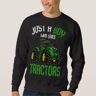 Nur ein Junge, der Lieben trainiert Bauernjunge Ki Sweatshirt
