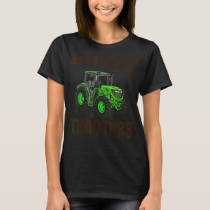 Nur ein Junge, der Lieben Traktoren Coole Bauernju T-Shirt