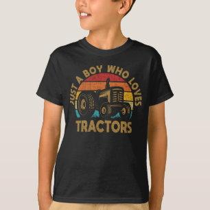 Nur ein Junge, der Lieben Traktoren Funny Boys Kid T-Shirt