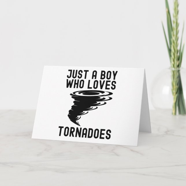 Nur ein Junge, der Lieben witzige Kinder tornados  Dankeskarte (Vorderseite)