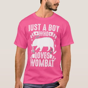 Nur ein Junge, der Lieben Wombat T-Shirt