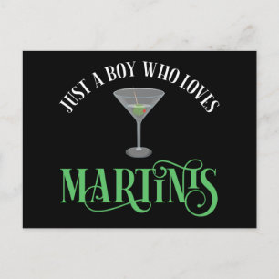 Nur ein Junge, der Martinis liebt Postkarte