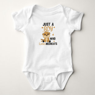 Nur ein Junge, der Meerkats Lieben - Zoo Animals Baby Strampler