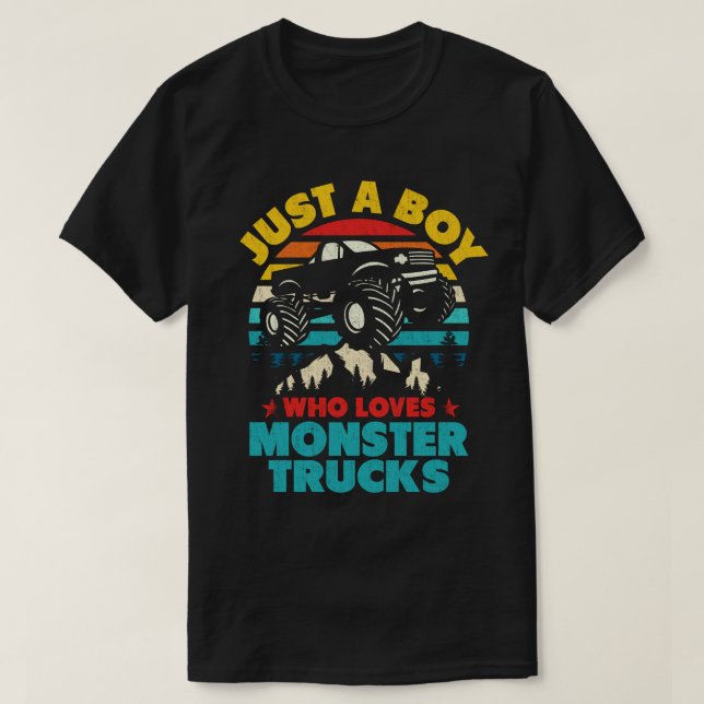 Nur ein Junge, der Monster-LKW für Kleinkind Ki Li T-Shirt (Design vorne)