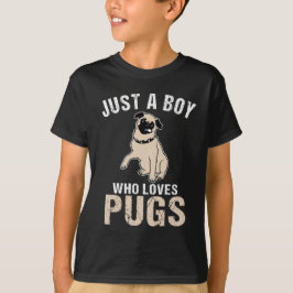 Nur ein Junge, der Mops Liebe T-Shirt