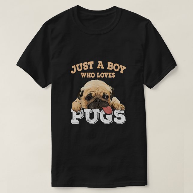Nur ein Junge, der Mops Liebe T-Shirt (Design vorne)