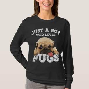 Nur ein Junge, der Möpsen Lieben Funny Mops Lover  T-Shirt