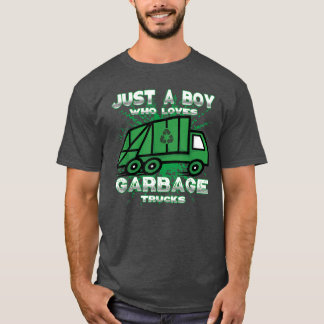 Nur ein Junge, der Mülltransporter für Müllwagen L T-Shirt