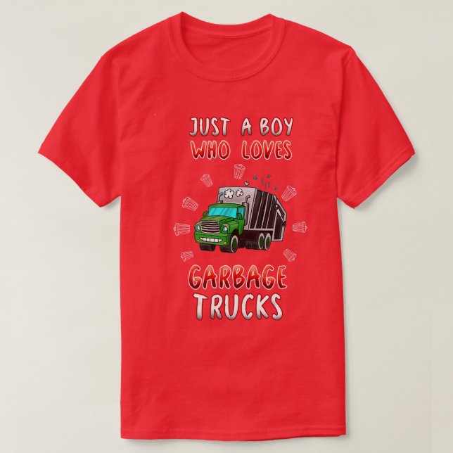 Nur ein Junge, der Mülltransporter Liebe T-Shirt (Design vorne)
