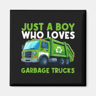 Nur ein Junge, der Müllwagen Traruck Jungen Ki lie Magnet