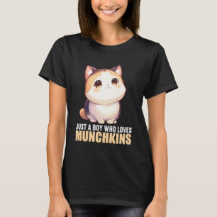 Nur ein Junge, der Munchkins Munchkin-Katzen liebt T-Shirt