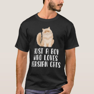 Nur ein Junge, der persische Katzen Liebe T-Shirt