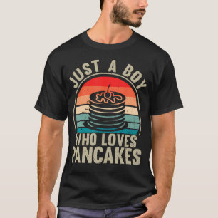 Nur ein Junge, der Pfannkuchen liebt Kinder Pfannk T-Shirt