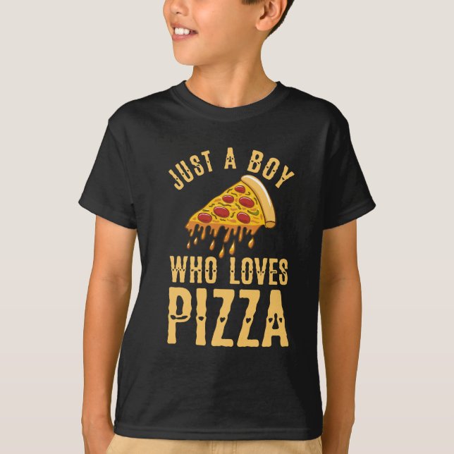 Nur ein Junge, der Pizza Liebe T-Shirt (Vorderseite)