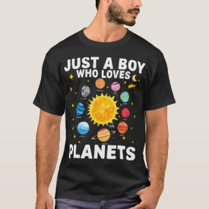 Nur ein Junge, der Planeten liebt Sonnensystem Wel T-Shirt
