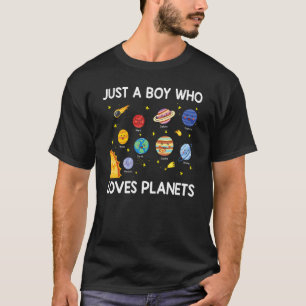 Nur ein Junge, der Planeten Sonnensystem Weltraum T-Shirt