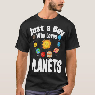 Nur ein Junge, der Planeten und Sonnensysteme Lieb T-Shirt