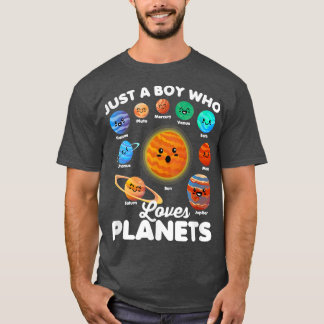 Nur ein Junge, der Planets Fun Solar System Spac L T-Shirt