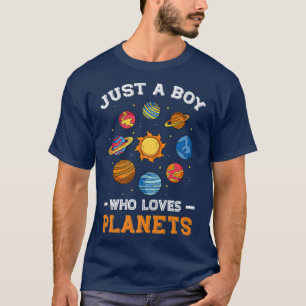 Nur ein Junge, der Planets Solar Space Science Lie T-Shirt