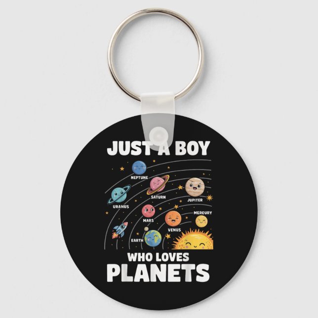 Nur ein Junge, der Planets Solar System Science Li Schlüsselanhänger (Vorderseite)