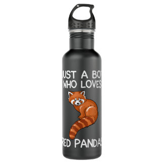 Nur ein Junge, der Red Pandas Lieben Geschenk Red  Edelstahlflasche