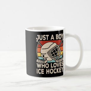 Nur ein Junge, der Retro-Eishockey liebt Eishockey Kaffeetasse