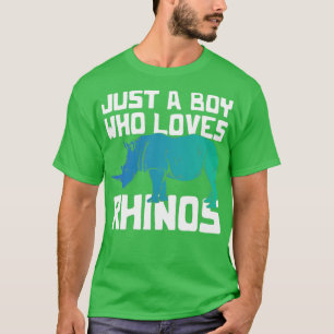 Nur ein Junge, der Rhinos Rhinoceros Liebe T-Shirt