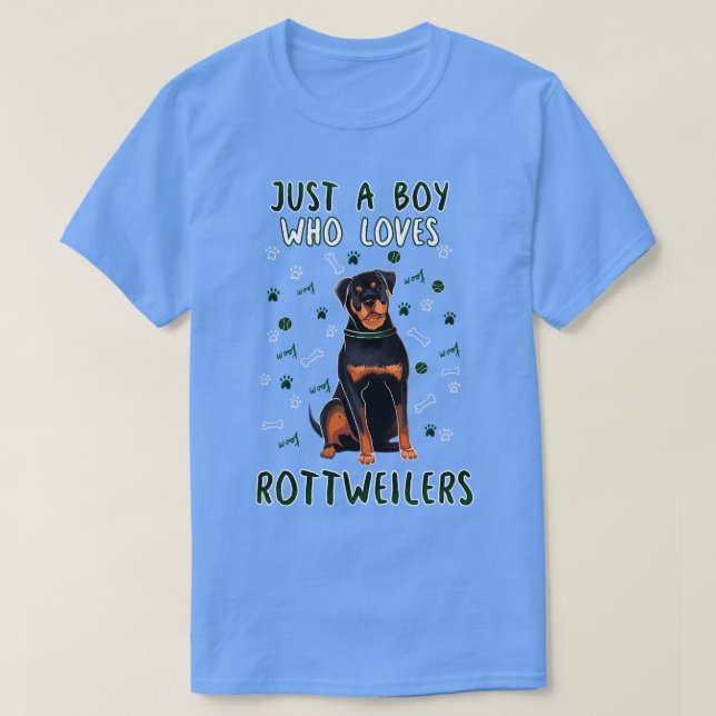 Nur ein Junge, der Rottweilers Liebe T-Shirt (Design vorne)