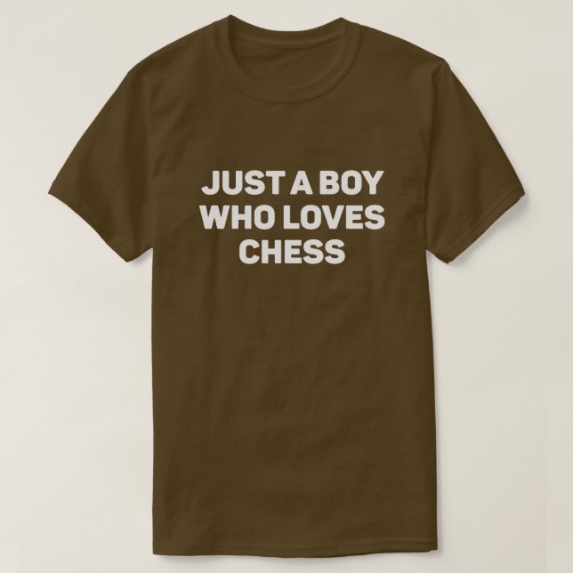 Nur ein Junge, der Schach Liebe T-Shirt (Design vorne)