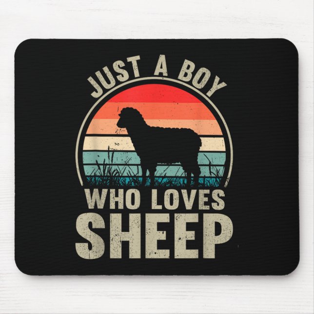 Nur ein Junge, der Schafe Recto Bauer Liebe Liebe Mousepad (Vorne)